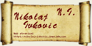 Nikolaj Ivković vizit kartica